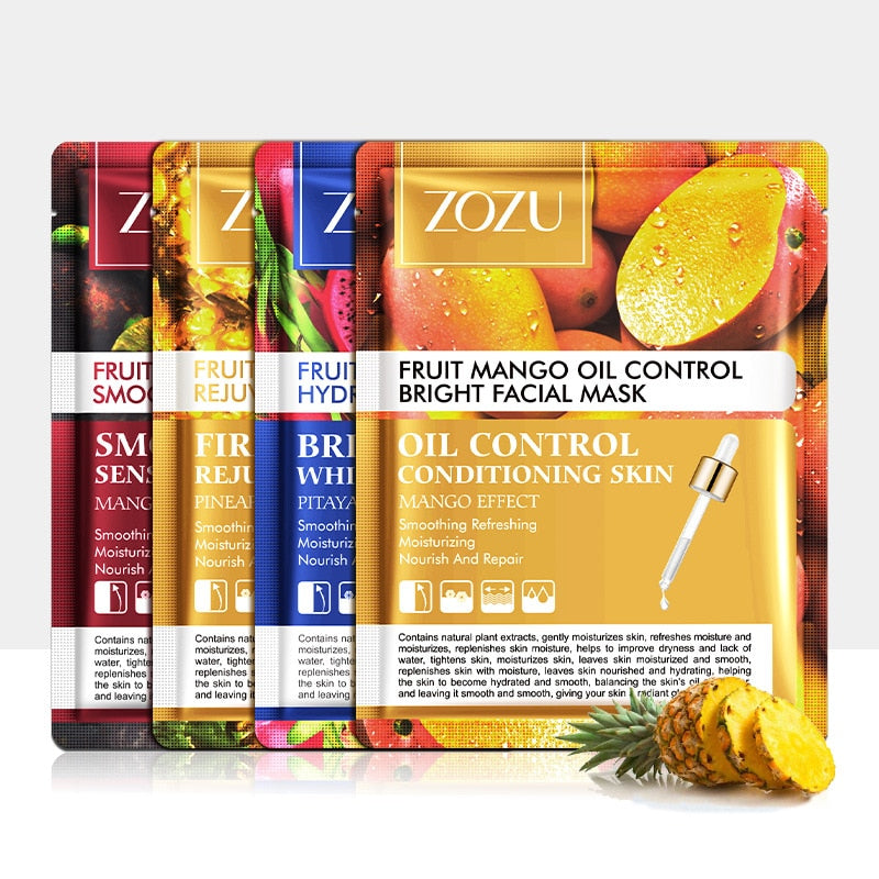 Fruit Sheet Masks for Oil Control, Brightening & Hydration