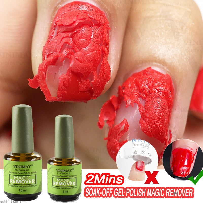 Gel Polish Remover for Fast 2-Minute Soak-Off Removal