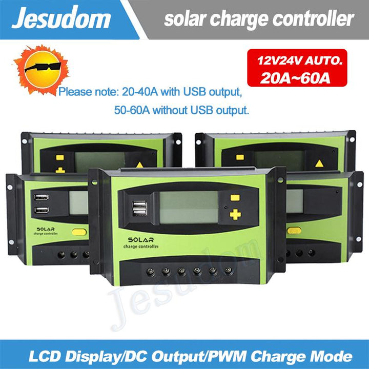Solar Charge Controller 30-60A with LCD & Dual USB