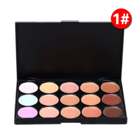 15-Shade Cream Concealer Palette for Custom Coverage