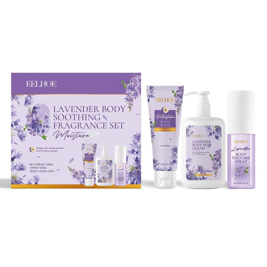 Lavender Body Care Set for Light, Hydrated Skin Feel