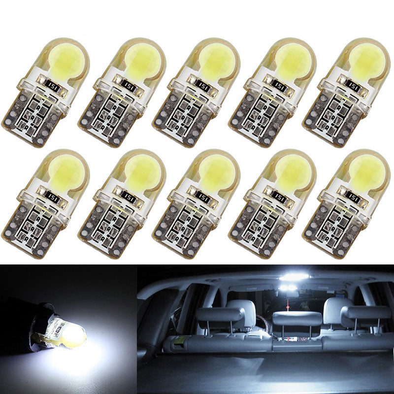 T10 LED Bulbs — 10-Pack Cold White 194 W5W Super Bright