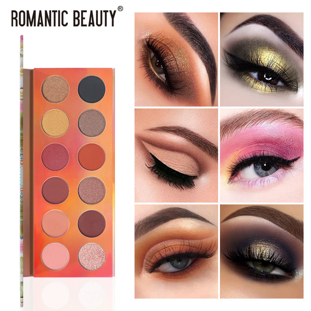 12-Color Eyeshadow Palette for Warm, Versatile Looks