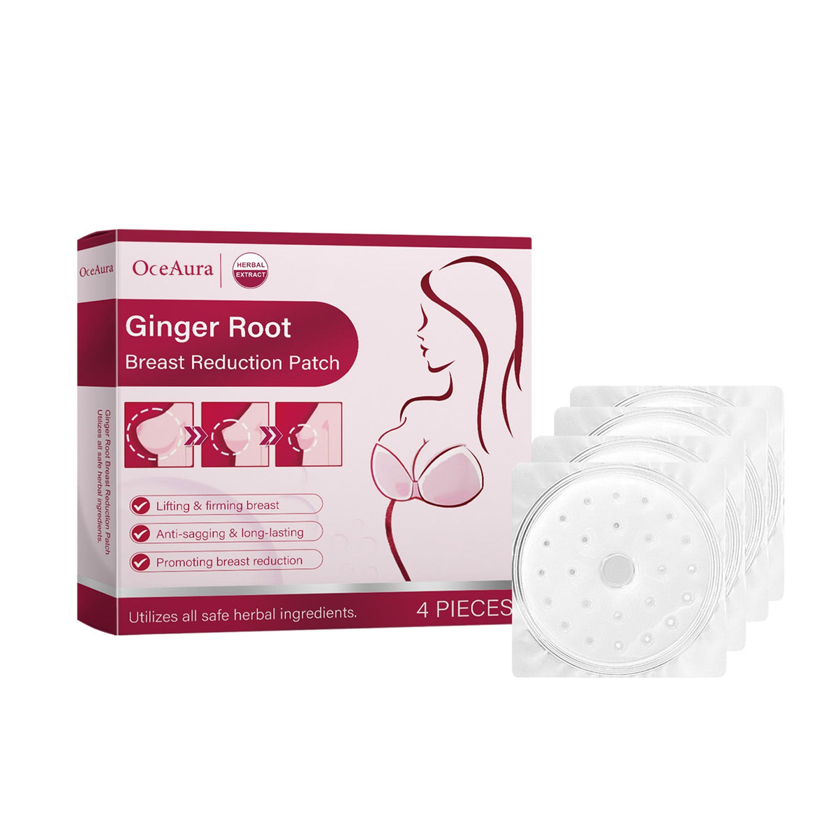 OceAura Chest Patch Firming & Lift Herbal Body Patch