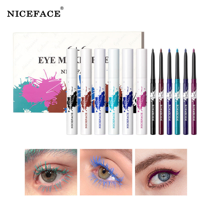 Colorful Mascara & Eyeliner Set for Defined Eye Looks
