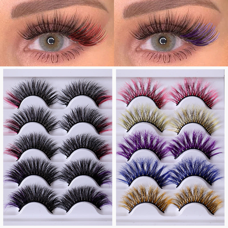 False Eyelashes for Dramatic Colorful 8D Eye Volume