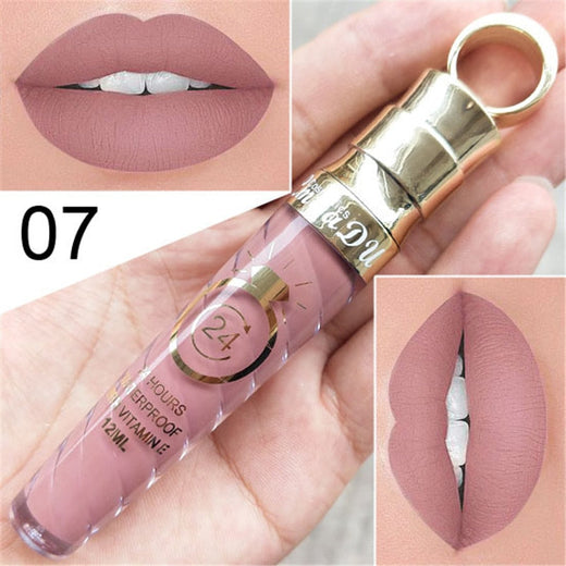 Waterproof Matte Lip Gloss - 20 Long-Lasting Shades