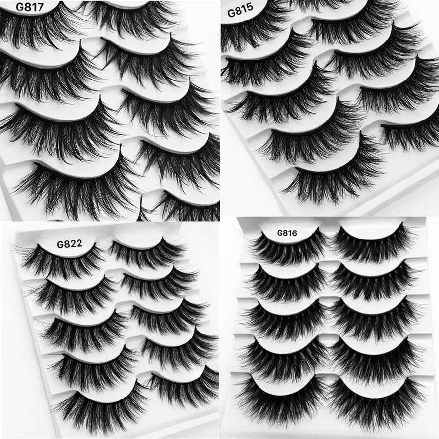False Eyelashes: Dramatic 3D Volume, 5 Lash Styles