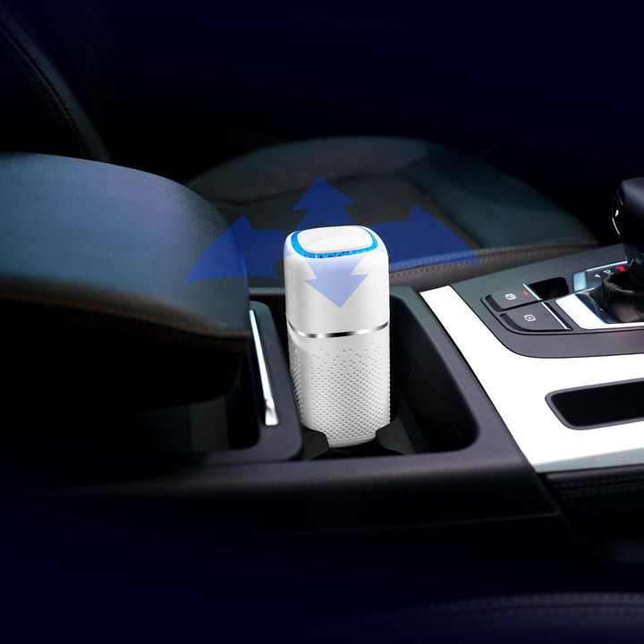 Car Air Purifier with UV-C & HEPA — Removes Smoke & Dust