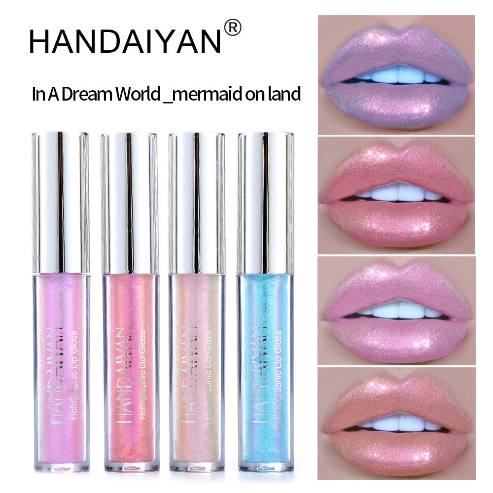 Holographic Lip Gloss for Luminous Mermaid-Inspired Shine