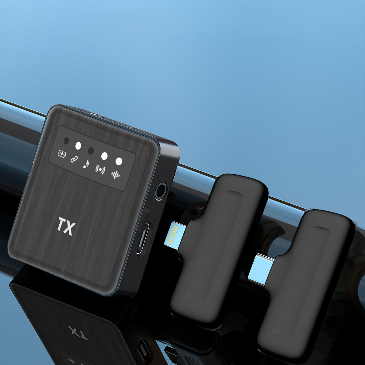 Wireless Lavalier Microphone — Dual Receiver for Streaming