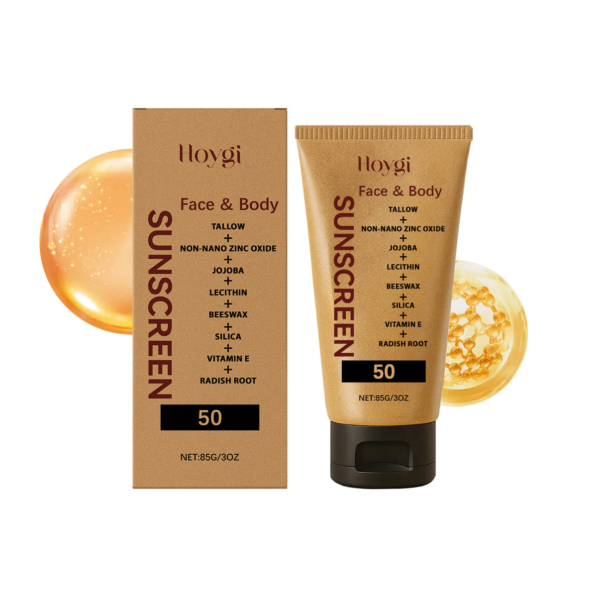 SPF 50 Mineral Sunscreen Cream Non-Greasy Under Makeup