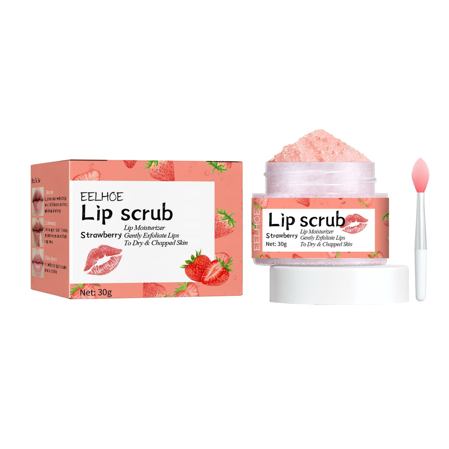 Lip Scrub for Soft, Plump Lips — EELHOE Strawberry Exfoliator
