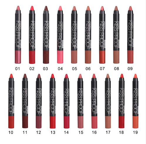 Waterproof Lipstick Pen | 19 Kiss-Proof Color Shades