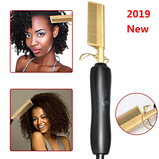 Electric Hair Straightening Comb for Smooth, Frizz-Free Hair