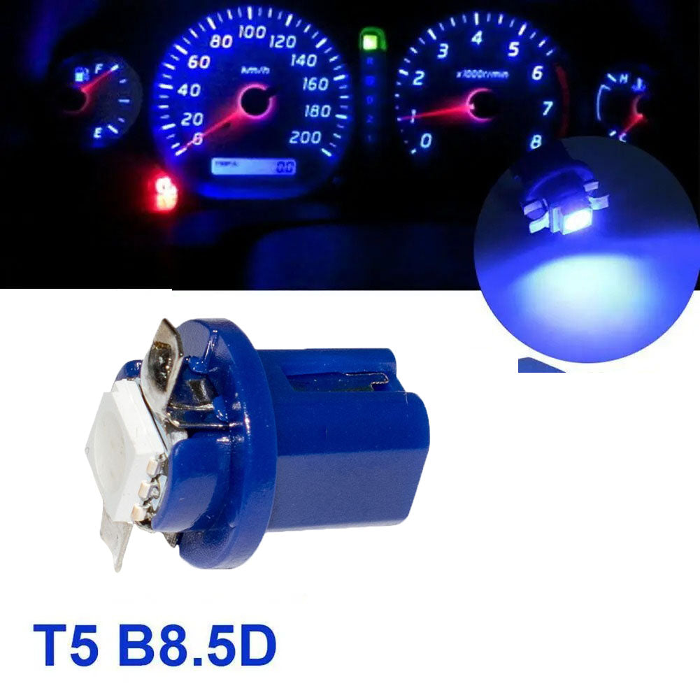 LED Dashboard Bulb T5 B8.5D — 10x Brighter Speedometer Light