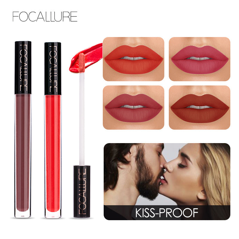 Liquid Lipstick Matte Color, Waterproof Kiss-Proof Wear