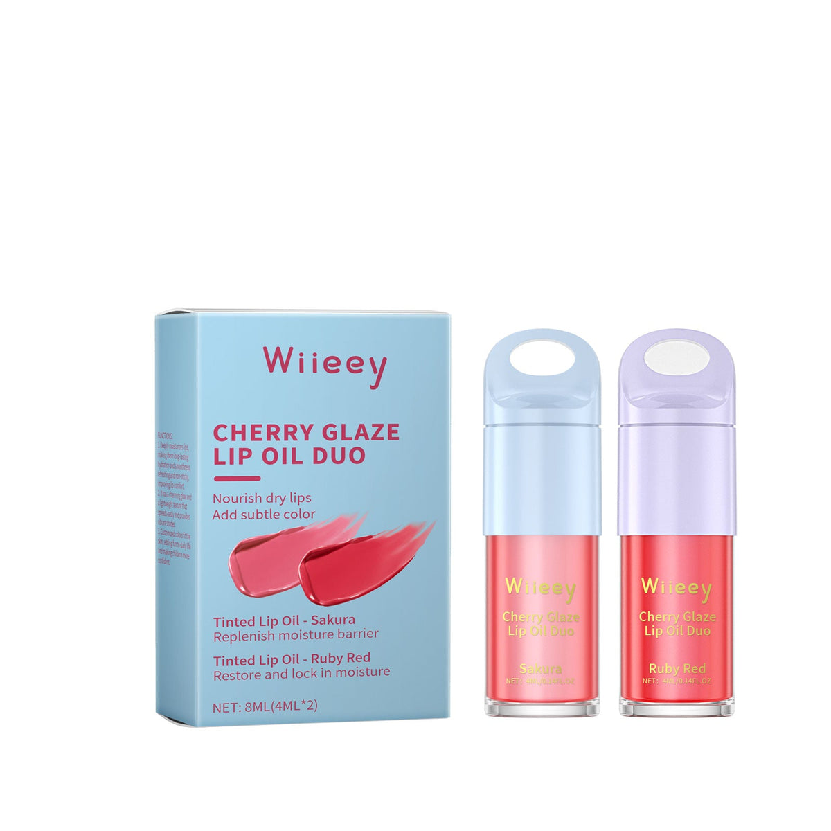 Children's Tinted Lip Oil Duo for Soft Glossy Color