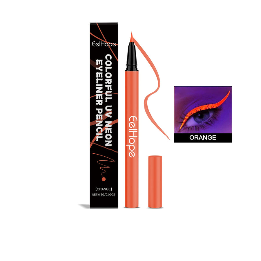 Neon Liquid Eyeliner Orange-Red For UV Party Makeup
