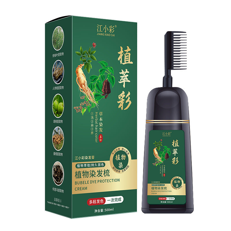 Plant Hair Dye Comb for Natural-Looking Gray Coverage