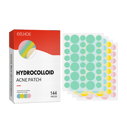 Hydrocolloid Pimple Patches — 144-Piece Set with Visible