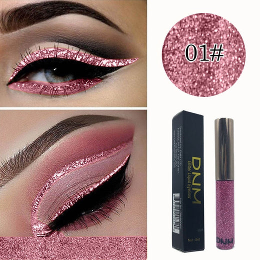 Metallic Liquid Eyeliner for Sparkling 16-Color Looks