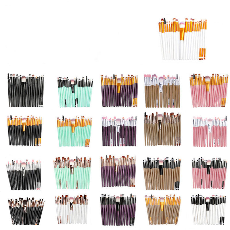 20‑Piece Makeup Brush Set — Complete Face & Eye Kit