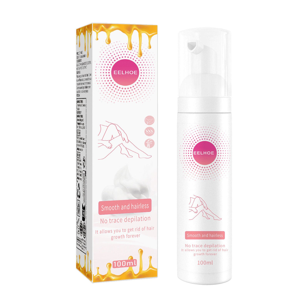 EELHOE Honey Mousse Hair Removal Spray — Painless, Smooth Skin
