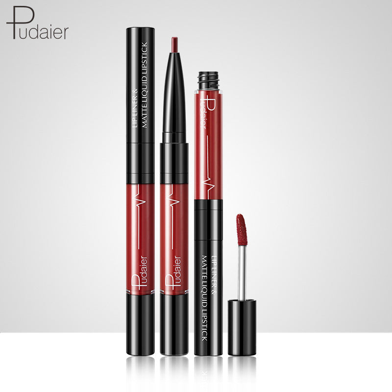 2-in-1 Matte Lipstick & Lip Liner for Defined Lips