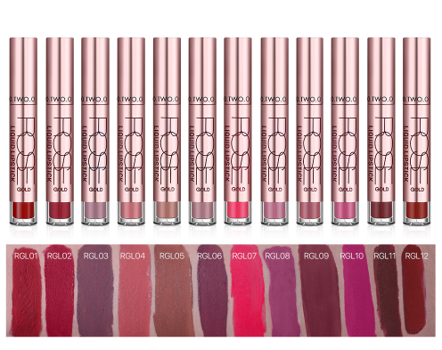 12-Shade Liquid Lipstick for Bold, Colorful Lip Looks
