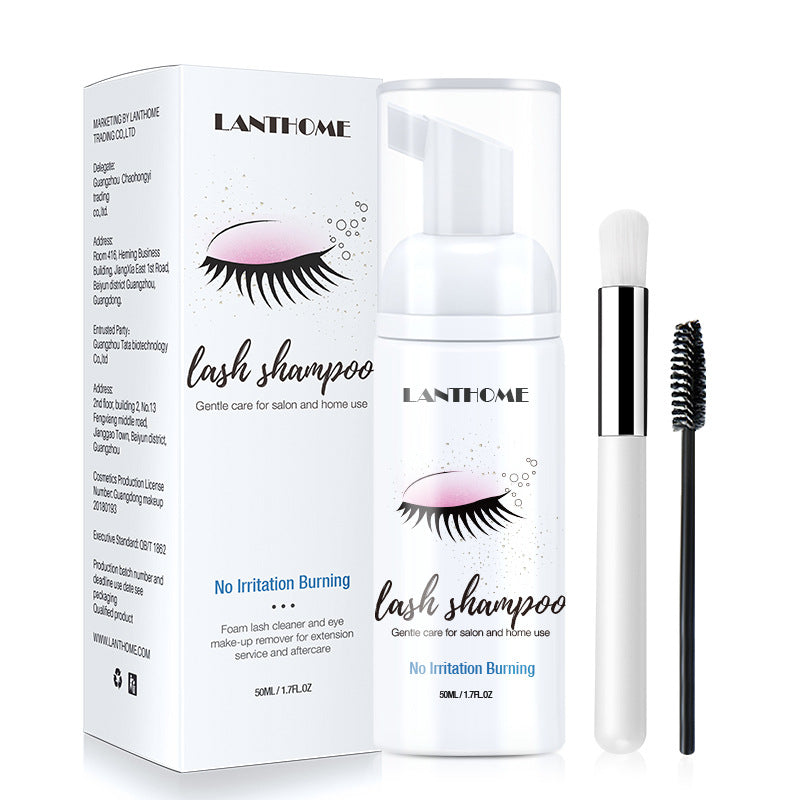 Eyelash Shampoo Cleanser for Gentle Lash Makeup Removal