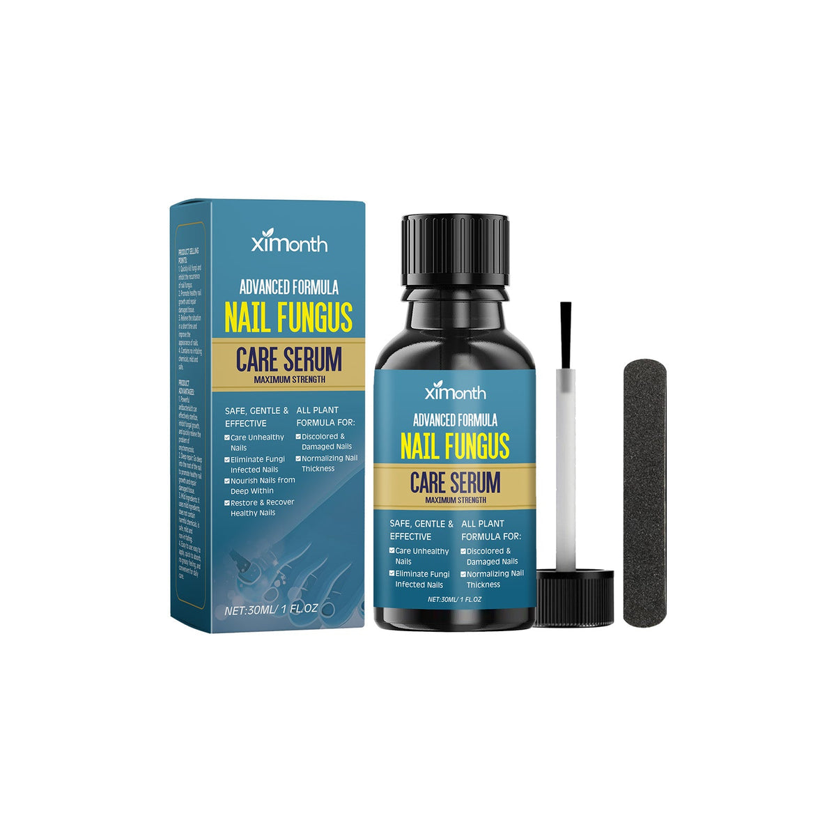 Nail Serum With Brush Applicator & File