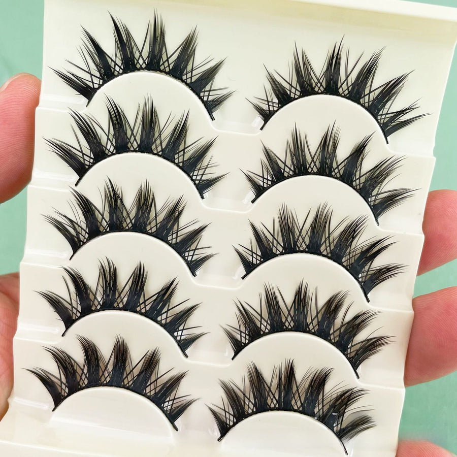 False Eyelashes for Bold, Bushy Cartoon-Style Eyes