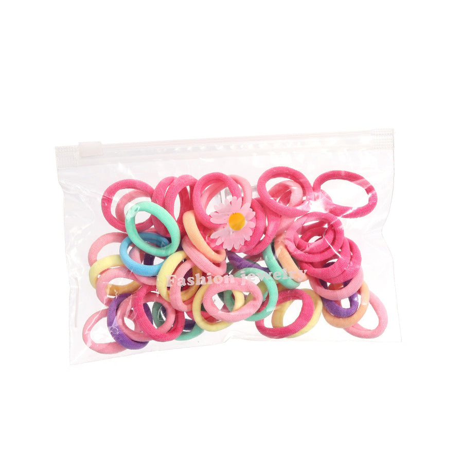 Children's Hair Loops: 50 Colorful 3cm Hair Ties