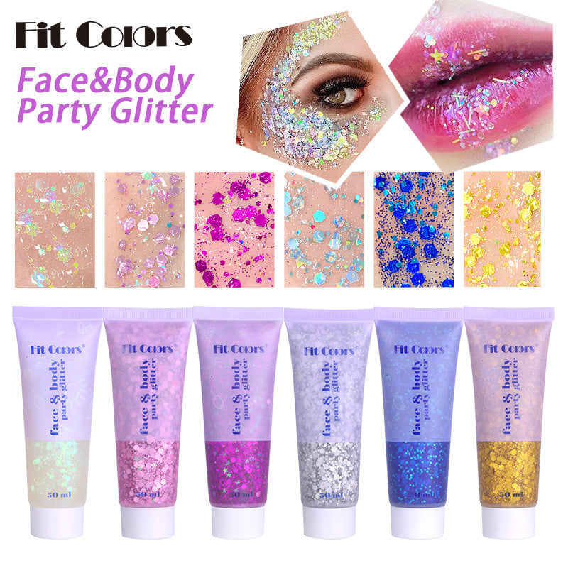 Face & Body Glitter Gel Makeup for Dazzling Sparkle