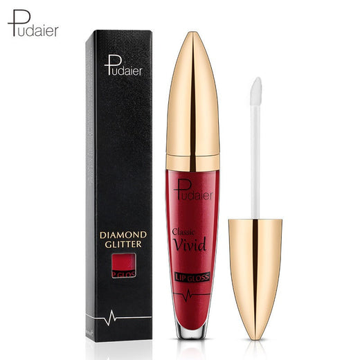 Lip Gloss — Diamond Glitter, Vivid High-Shine Color