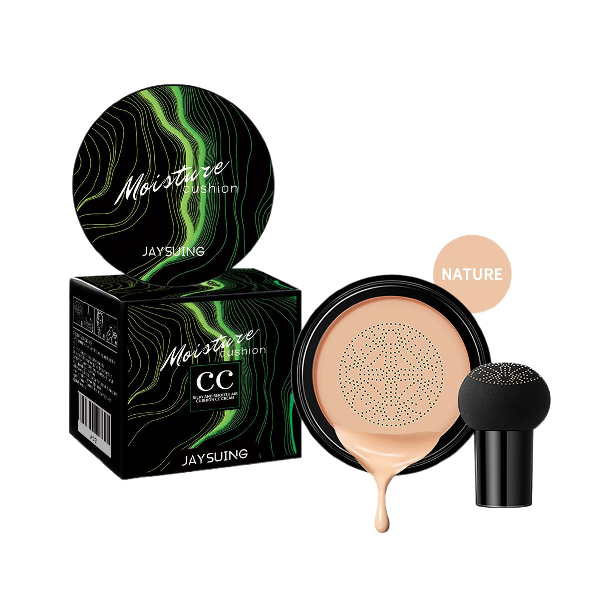 Mushroom Head Cushion Foundation for Pore-Blurring Glow