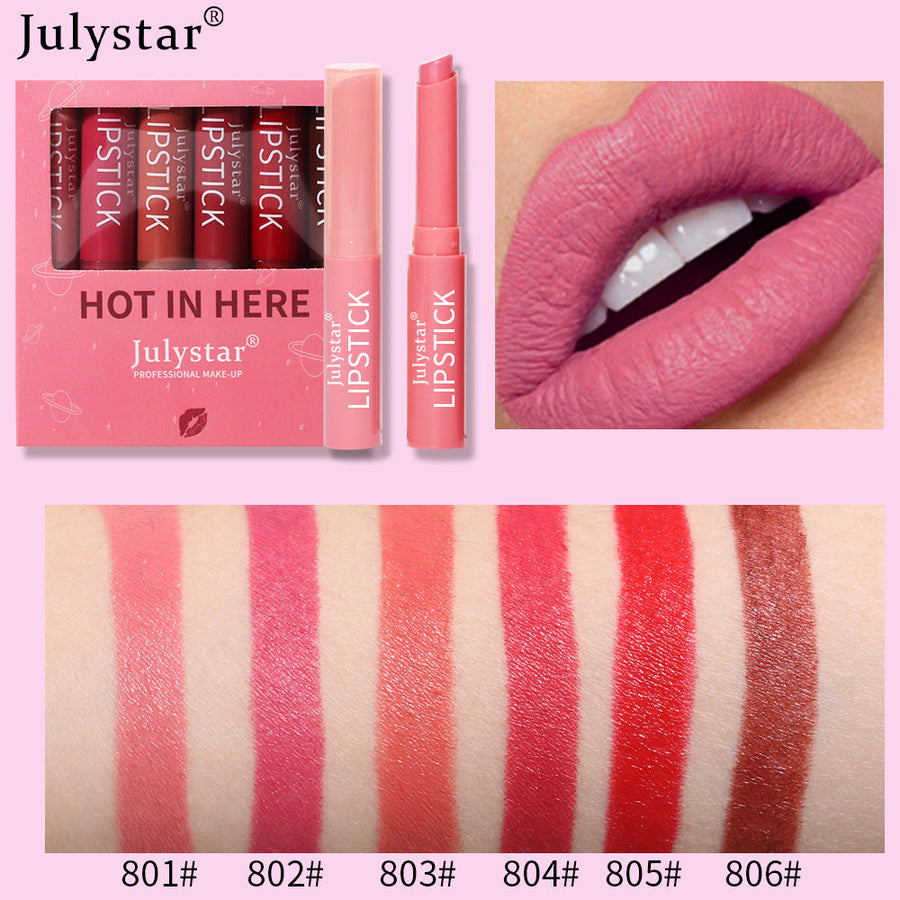 Matte Lipstick Set: Six Shades for Easy Everyday Color