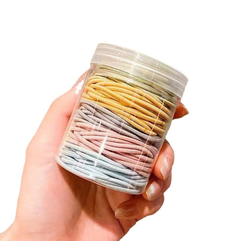 100 Hair Ties in a Reusable Jar for Everyday Styles