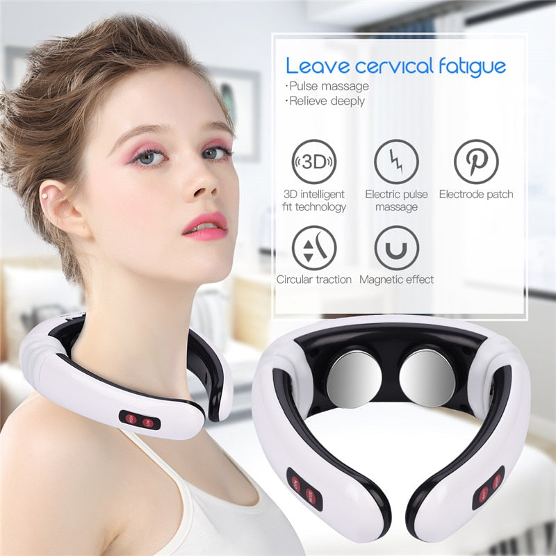 Electric Neck Massager for Hands-Free Pulse Relief Tool
