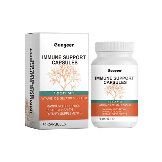 Googeer Immune Support Capsules — 1250 mg Vitamin C & Gelatin