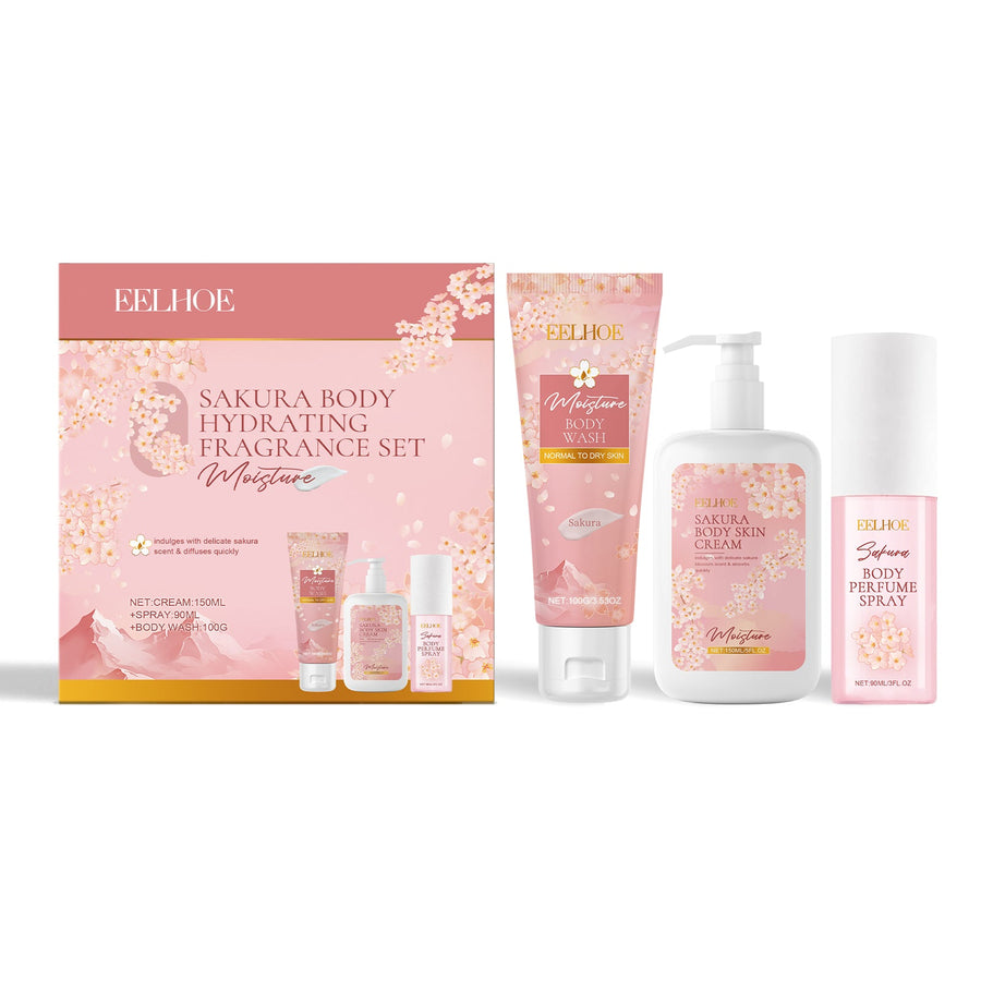 Cherry Blossom Body Care Set for Soft, Scented Skin