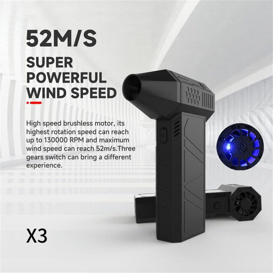 Turbo Handheld Fan — 52m/s Hurricane Wind Blower