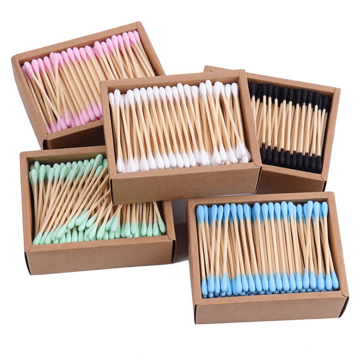 Bamboo Cotton Swabs – 200 Biodegradable Buds for Guilt-Free