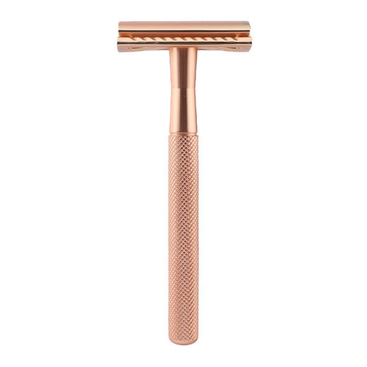 Safety Razor — Manual Shaver, Rose Gold, 10 Blades