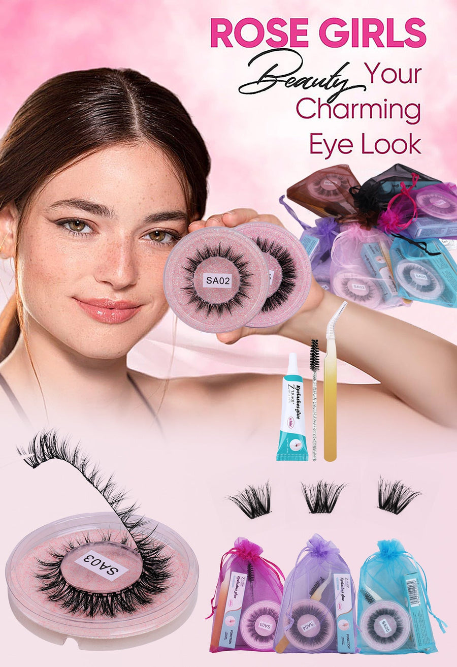 False Eyelashes Set for Custom Natural to Dramatic Looks