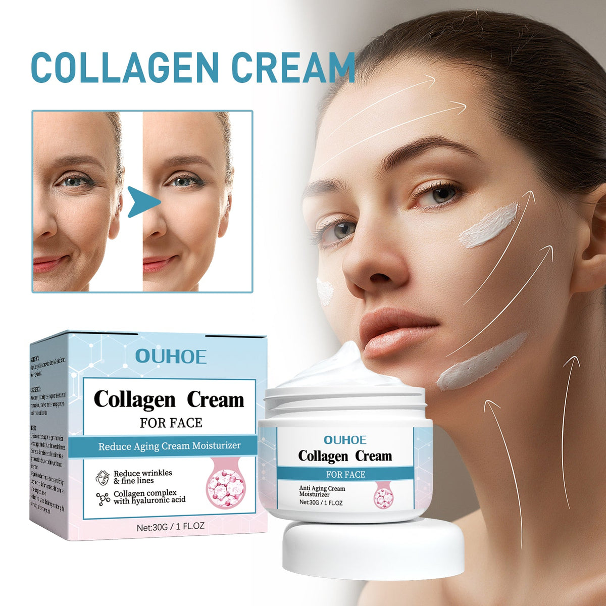 Collagen Anti-Wrinkle Cream for Fine Lines & Firmness