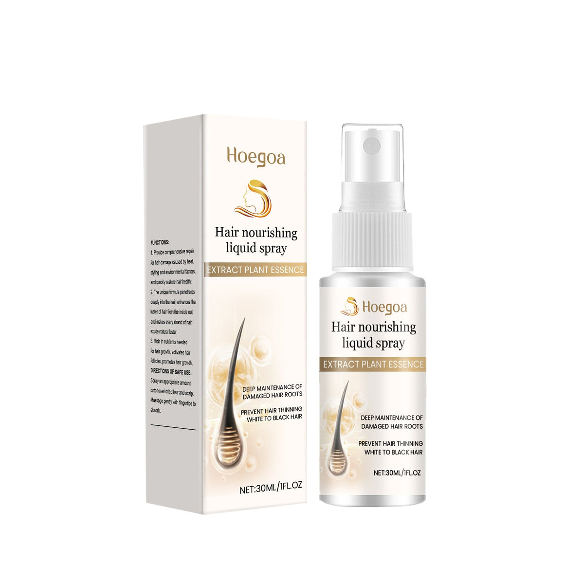 Hair Nourishing Spray for Smooth, Shiny, Frizz-Free Hair