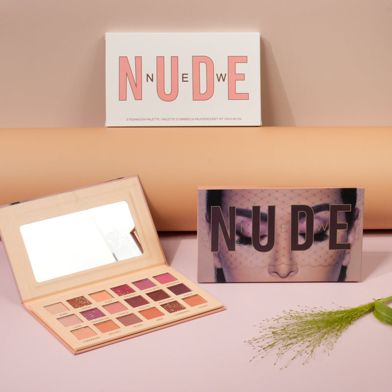 18-Shade Eyeshadow Palette for Desert-Rose Looks