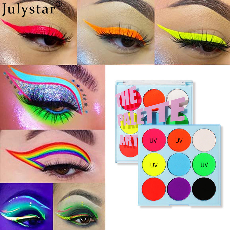 Fluorescent Eyeshadow Palette for Bold Neon Looks